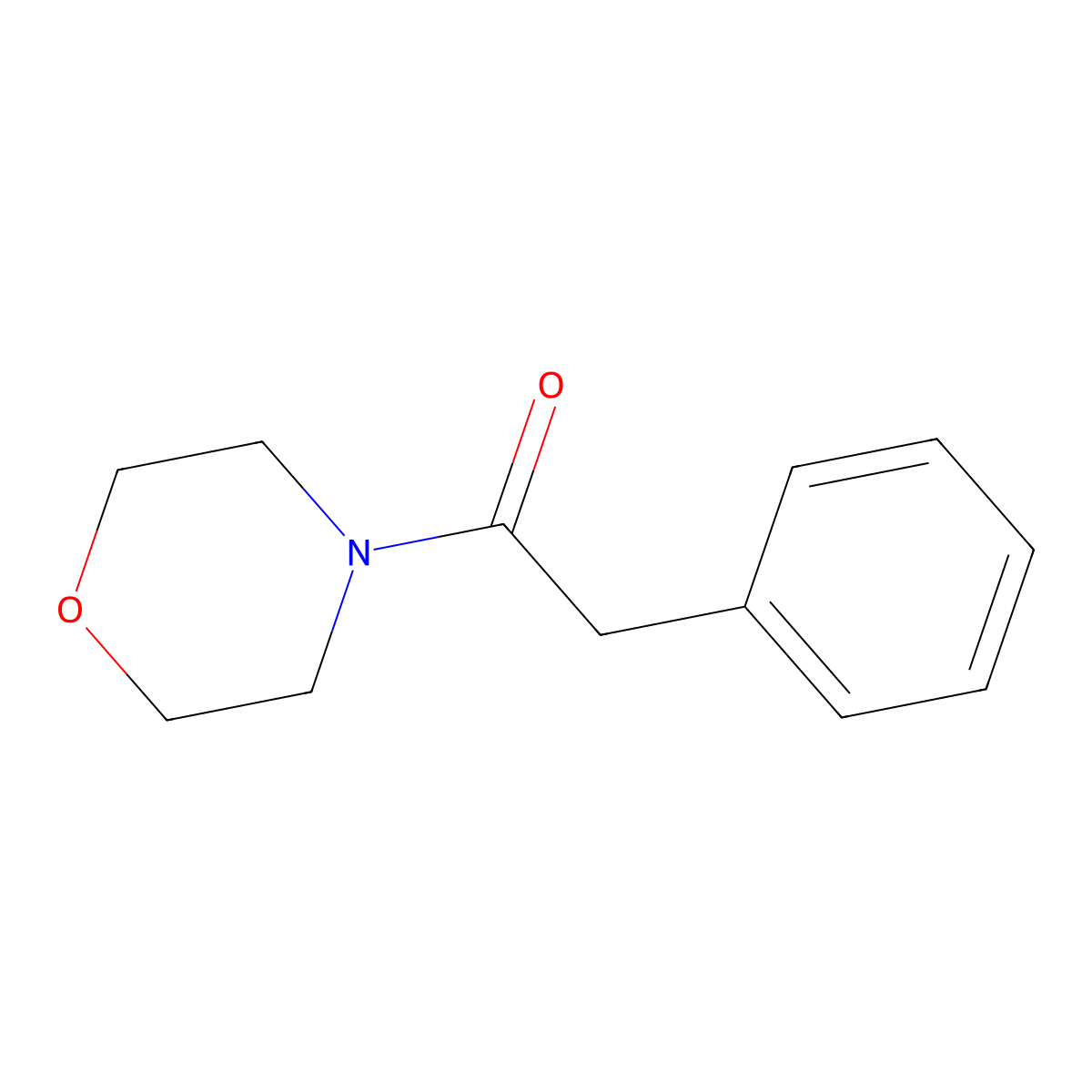 4-(Phenylacetyl)morpholine molecular structure, CAS 17123-83-0