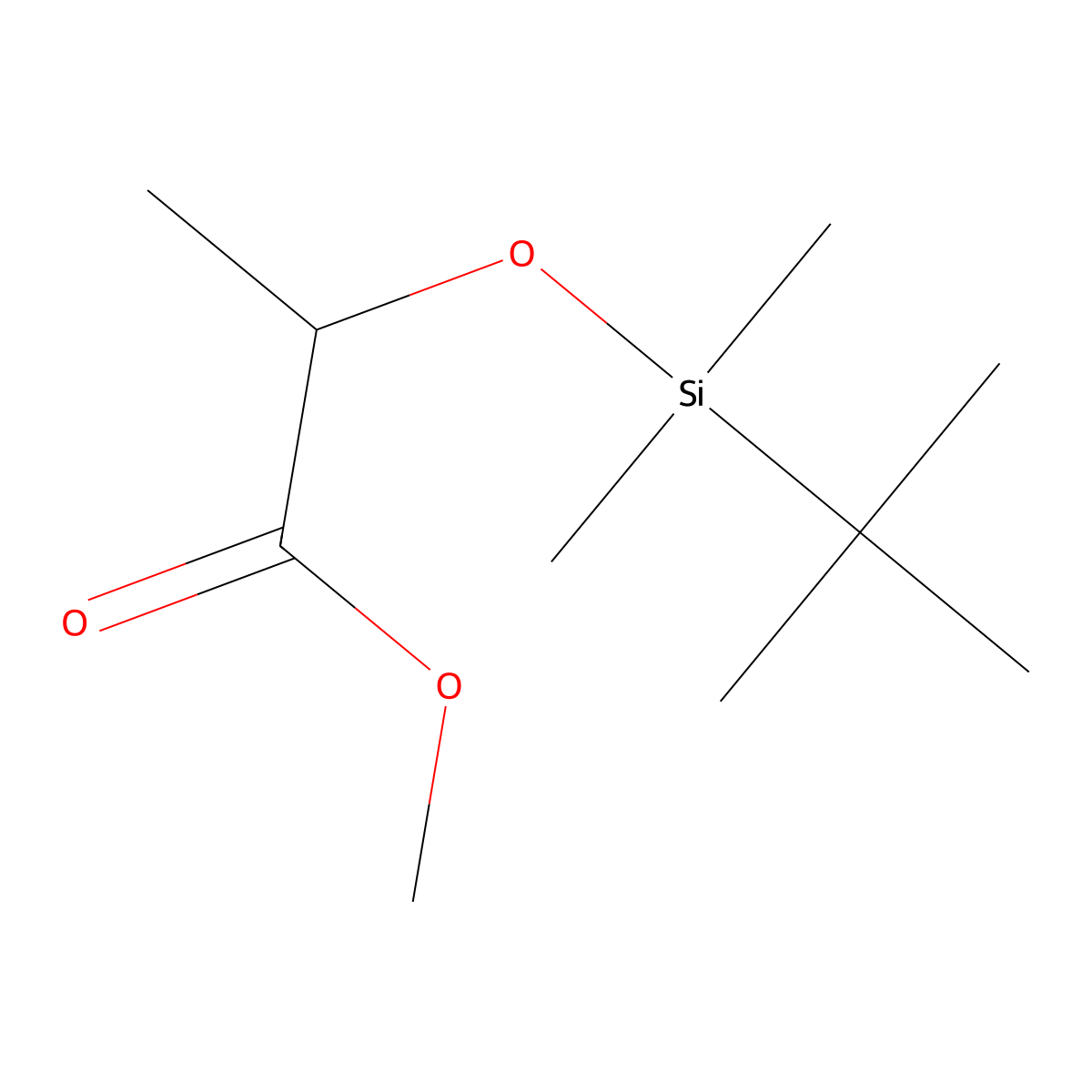 (R)-Methyl 2-((tert-butyldimethylsilyl)oxy)propanoate molecular structure, CAS 171230-81-2