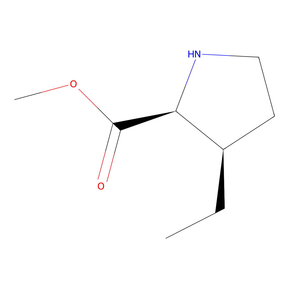 (2S,3R)-Methyl 3-ethylpyrrolidine-2-carboxylate molecular structure, CAS 171232-79-4