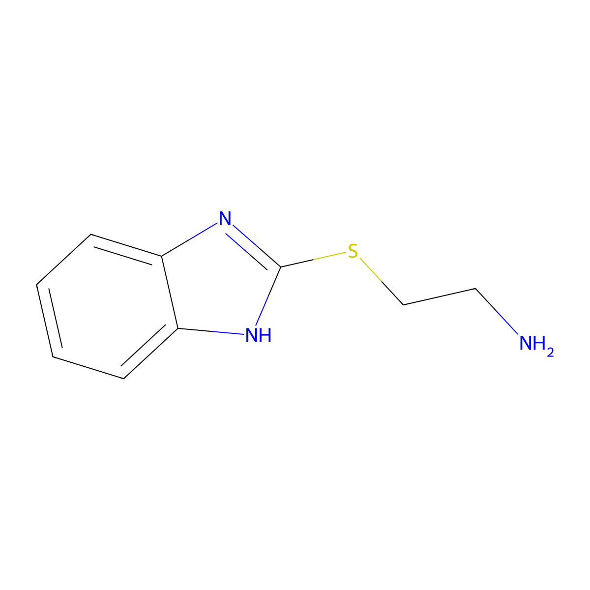 2-((1H-benzo[d]imidazol-2-yl)thio)ethanamine molecular structure, CAS 17124-80-0