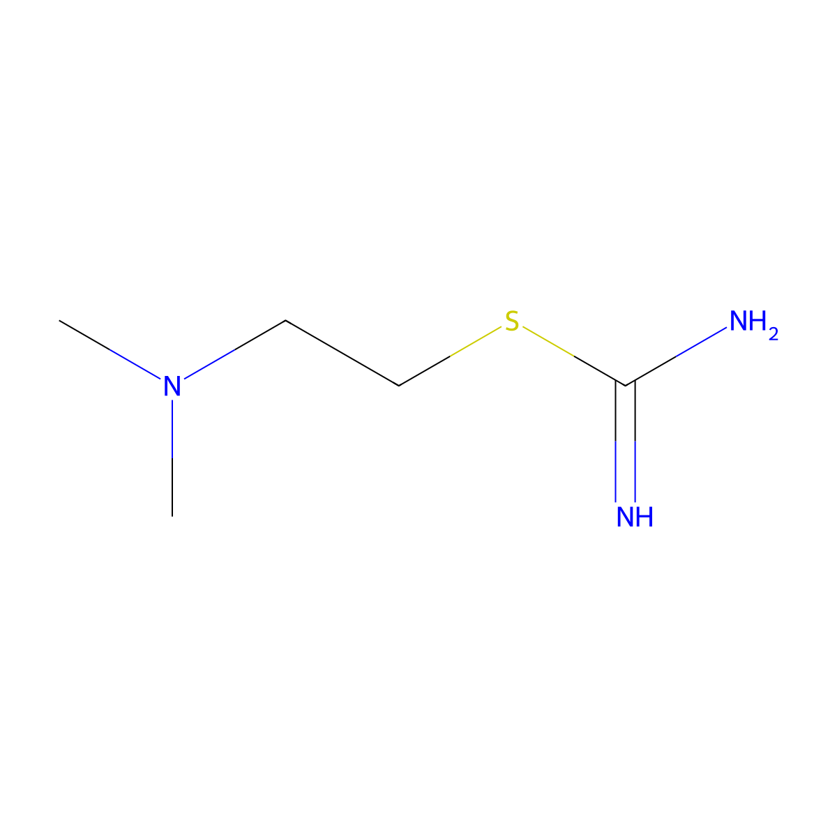 Carbamimidothioic acid, 2-(dimethylamino)ethyl ester molecular structure, CAS 17124-82-2