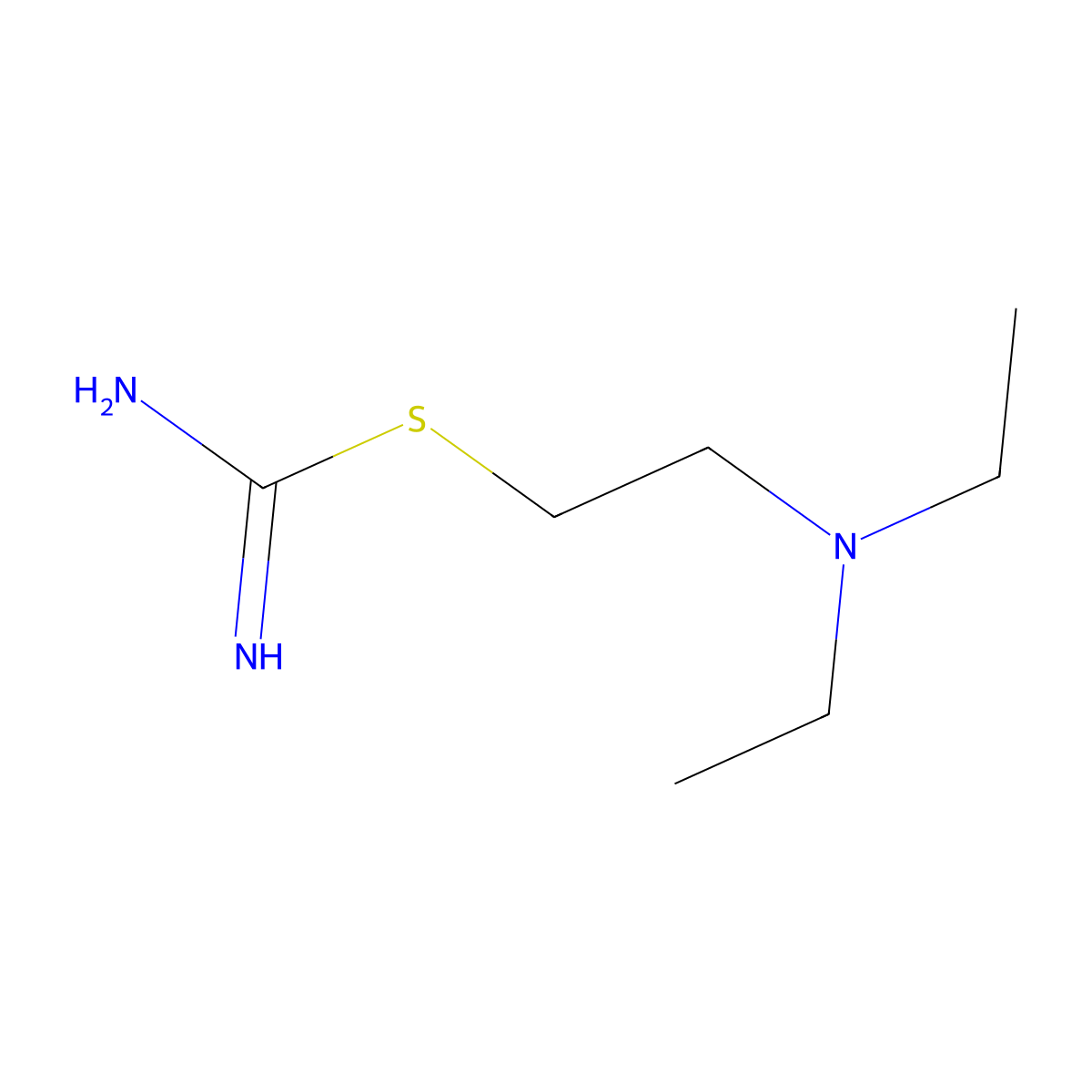 2-(2-(Diethylamino)ethyl)isothiourea molecular structure, CAS 17124-83-3