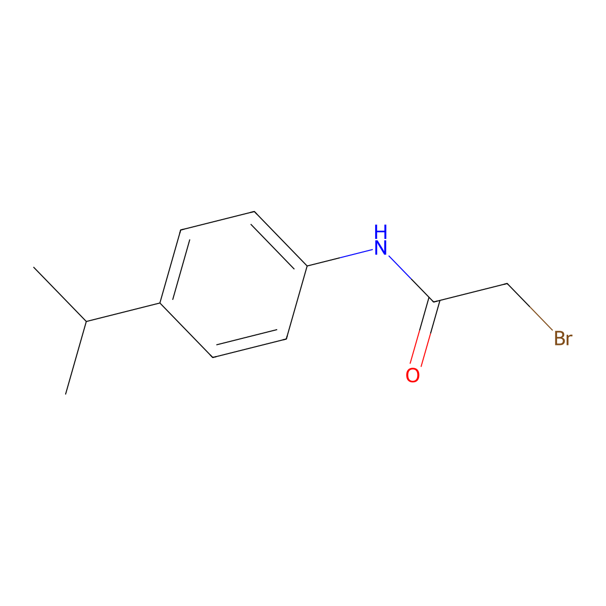 2-bromo-N-(4-isopropylphenyl)acetamide molecular structure, CAS 171241-77-3