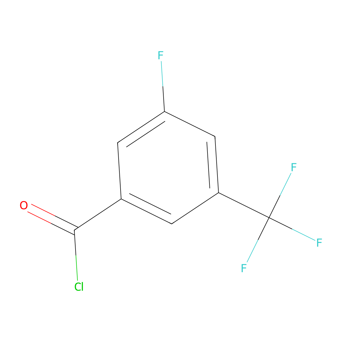3-Fluoro-5-(trifluoromethyl)benzoyl chloride molecular structure, CAS 171243-30-4