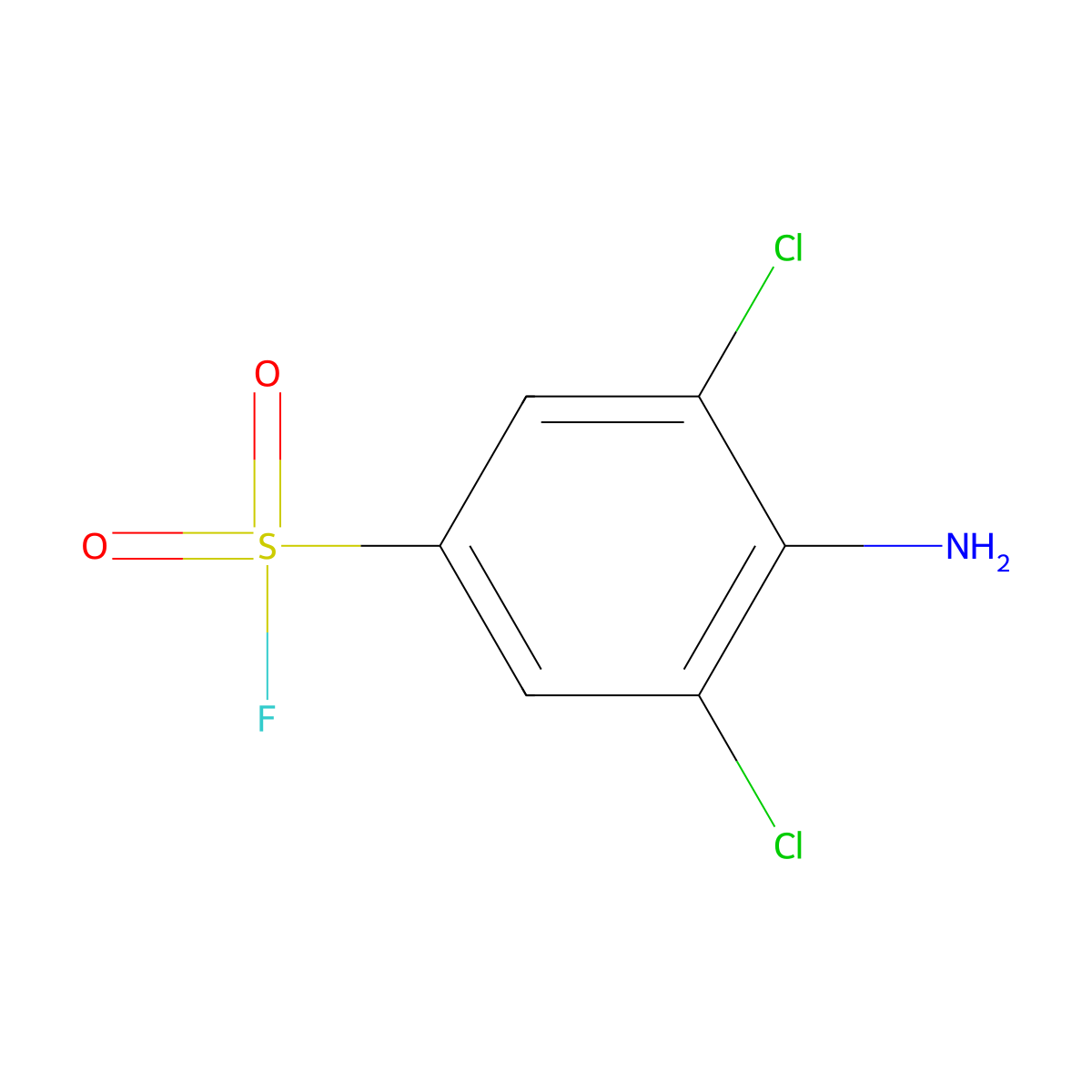 4-Amino-3,5-dichlorobenzene-1-sulfonyl fluoride molecular structure, CAS 171246-55-2