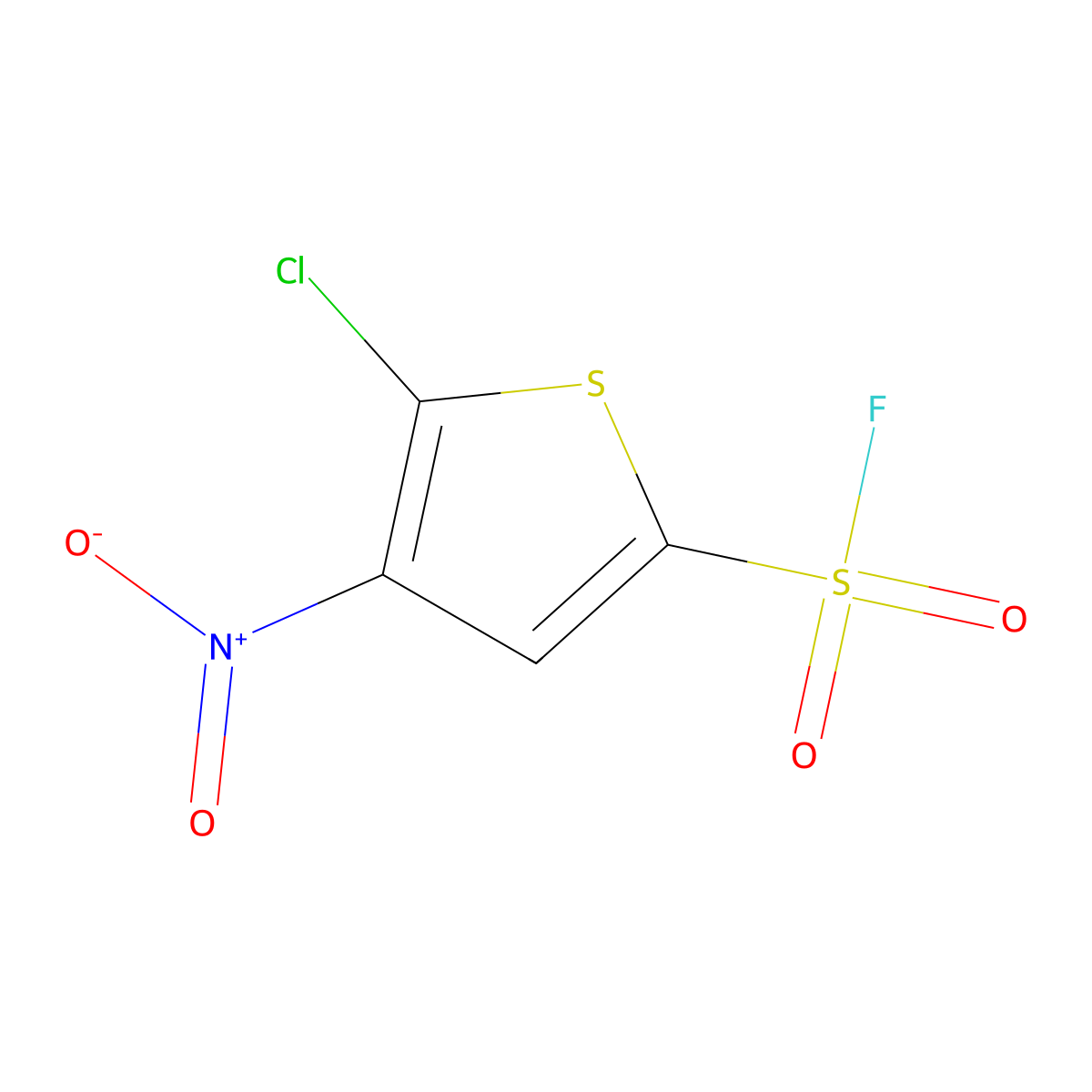 5-Chloro-4-nitrothiophene-2-sulfonyl fluoride molecular structure, CAS 171246-70-1