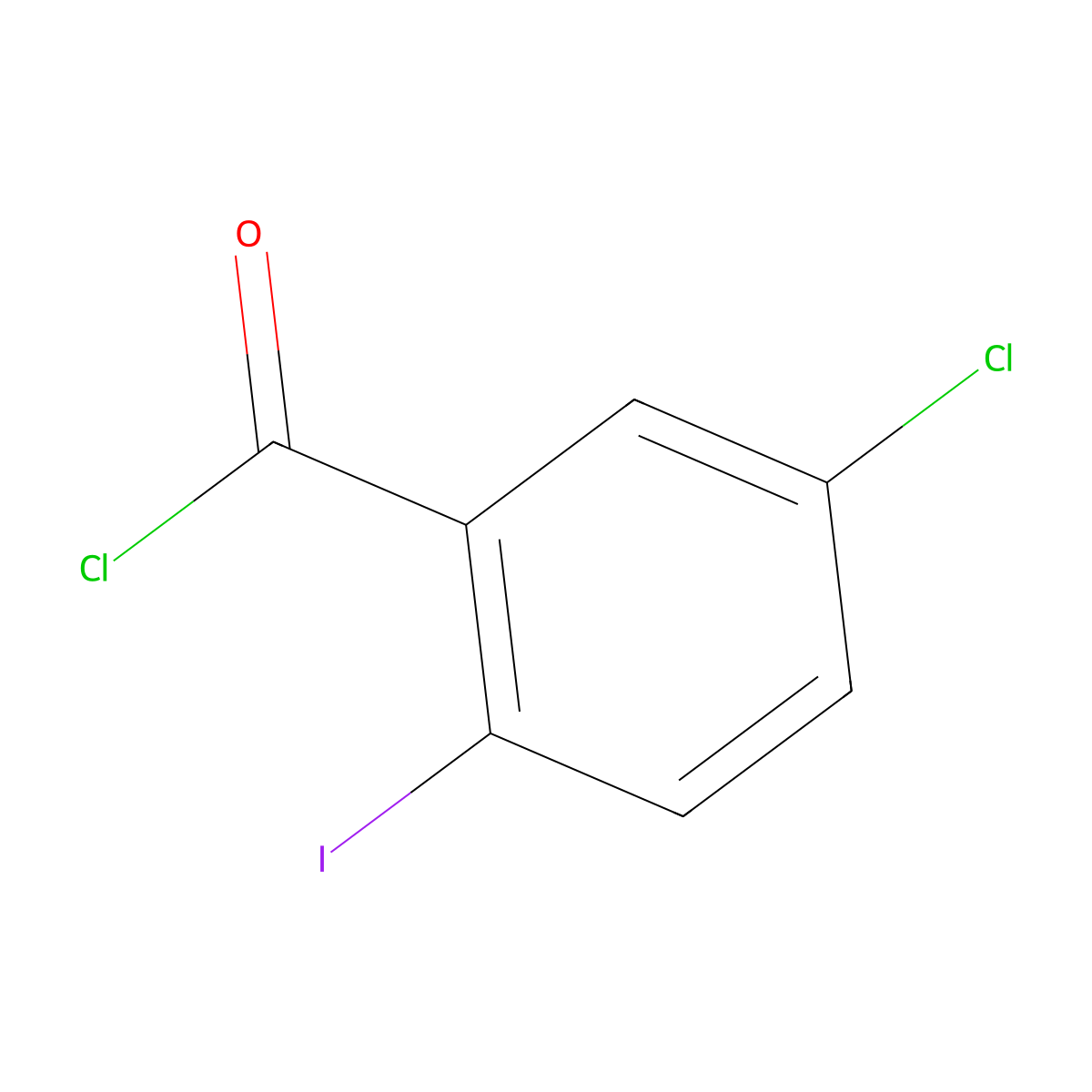5-Chloro-2-iodobenzoyl chloride molecular structure, CAS 171256-81-8