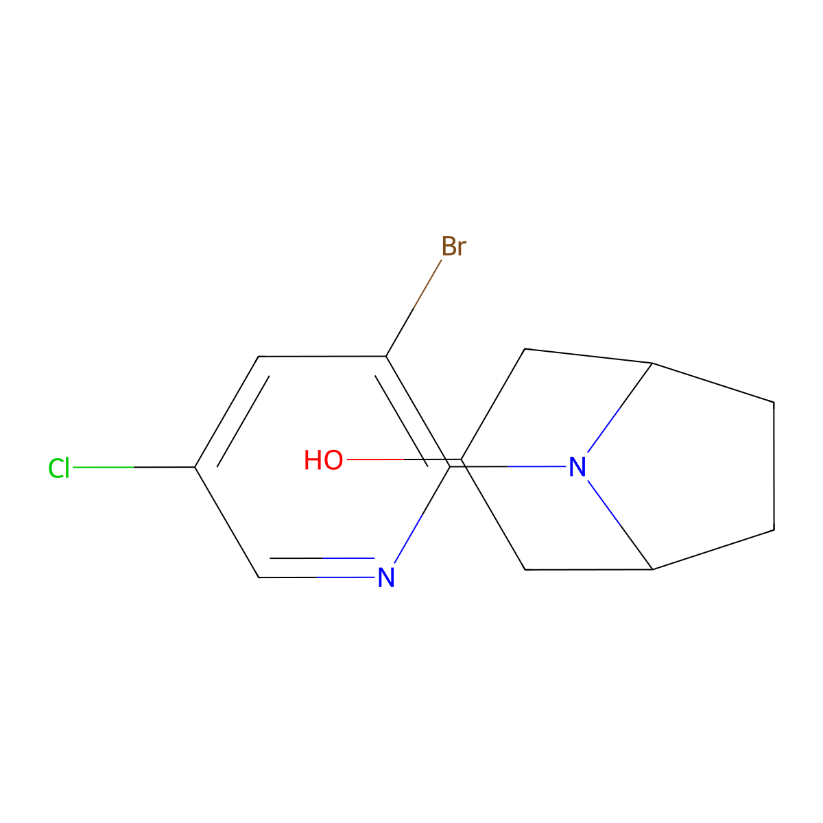 8-(3-Bromo-5-chloropyridin-2-yl)-8-azabicyclo[3.2.1]octan-3-ol molecular structure, CAS 1712565-19-9