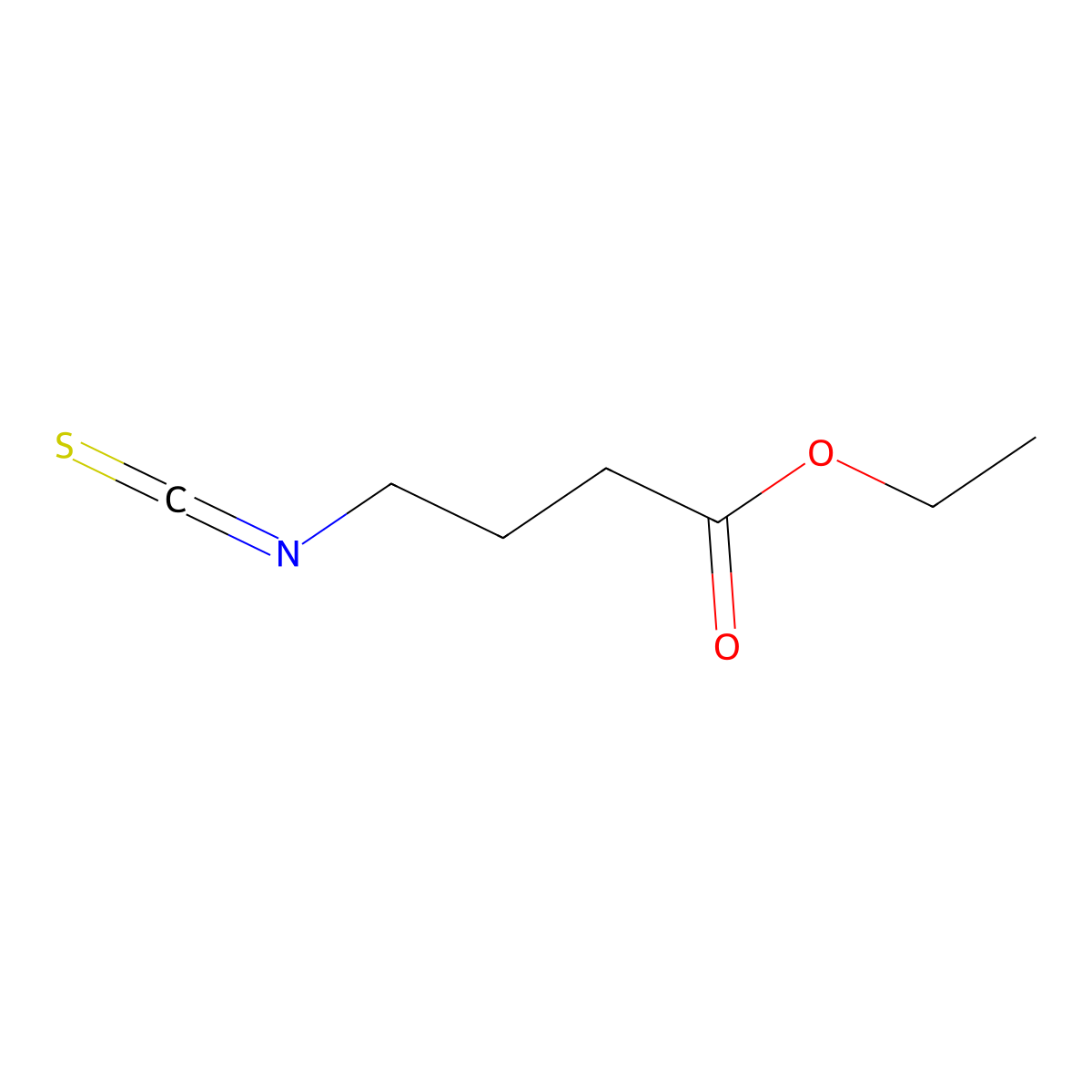 Butanoic acid, 4-isothiocyanato-, ethyl ester molecular structure, CAS 17126-65-7