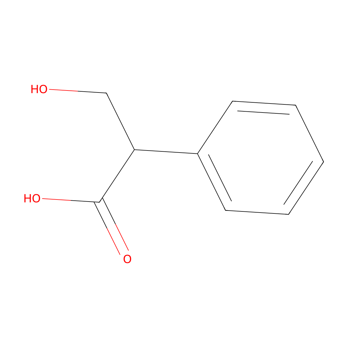 Tropic acid, (+)- molecular structure, CAS 17126-67-9