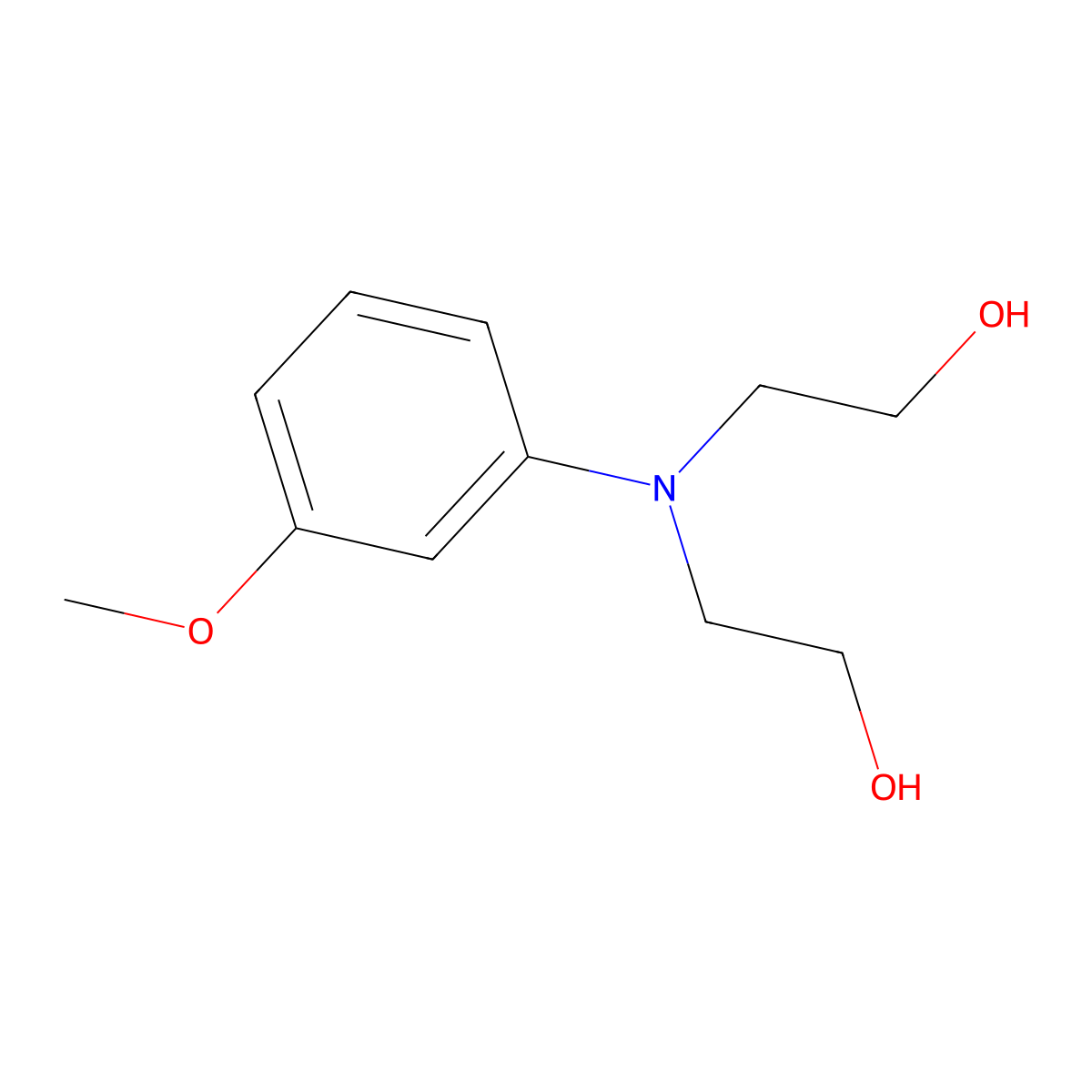 2,2'-((3-Methoxyphenyl)azanediyl)diethanol molecular structure, CAS 17126-75-9