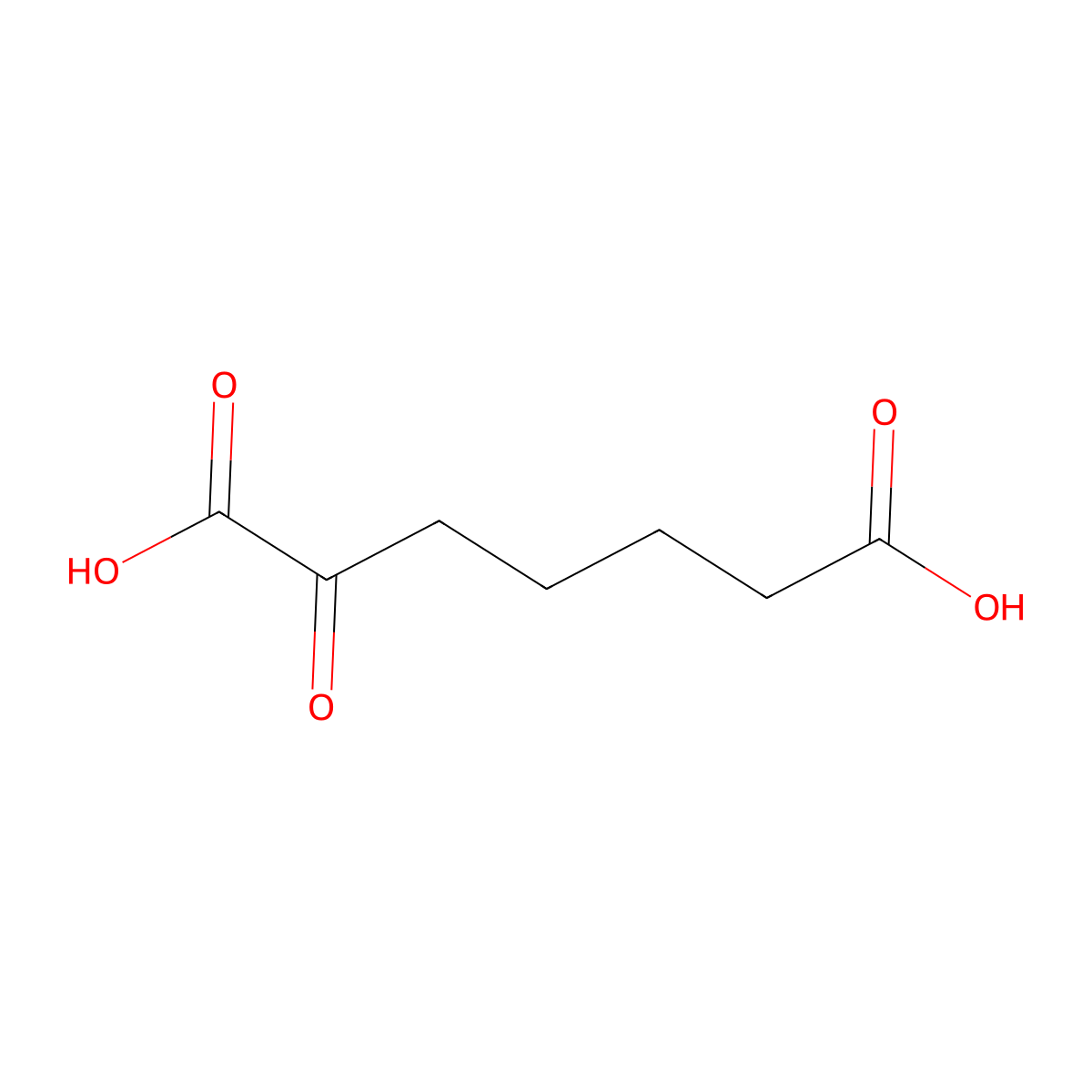 2-Oxoheptanedioic acid molecular structure, CAS 17126-90-8