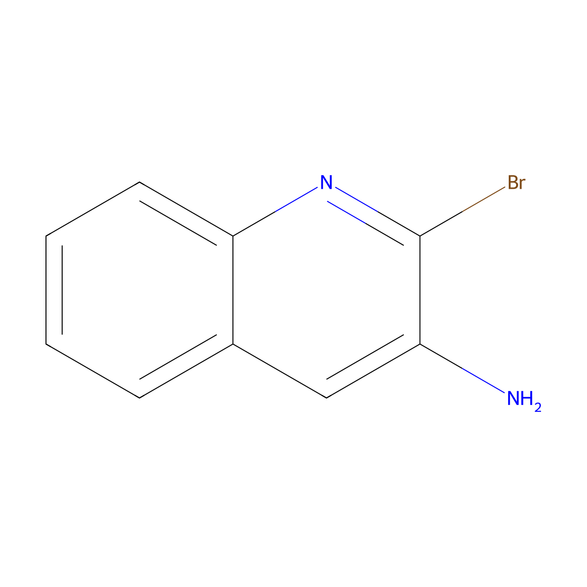 2-Bromoquinolin-3-amine molecular structure, CAS 17127-83-2