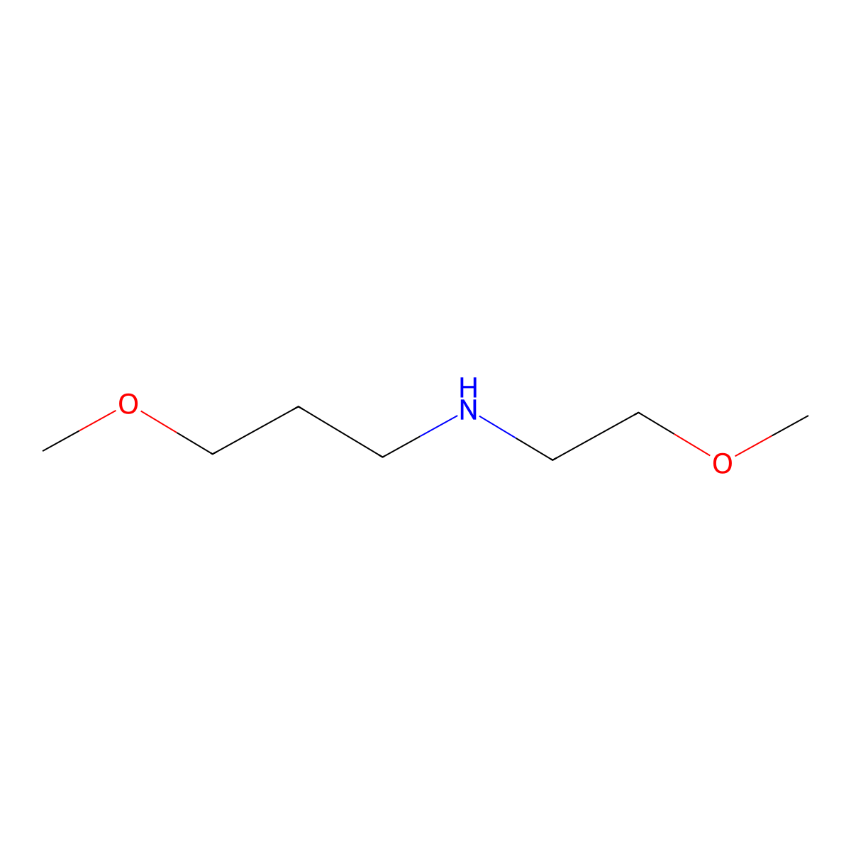 (2-Methoxyethyl)(3-methoxypropyl)amine molecular structure, CAS 171274-03-6