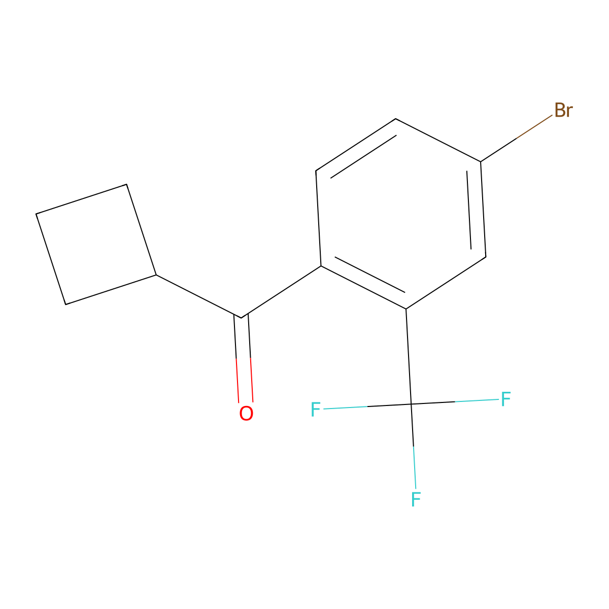 [4-Bromo-2-(trifluoromethyl)phenyl](cyclobutyl)methanone molecular structure, CAS 1712751-36-4