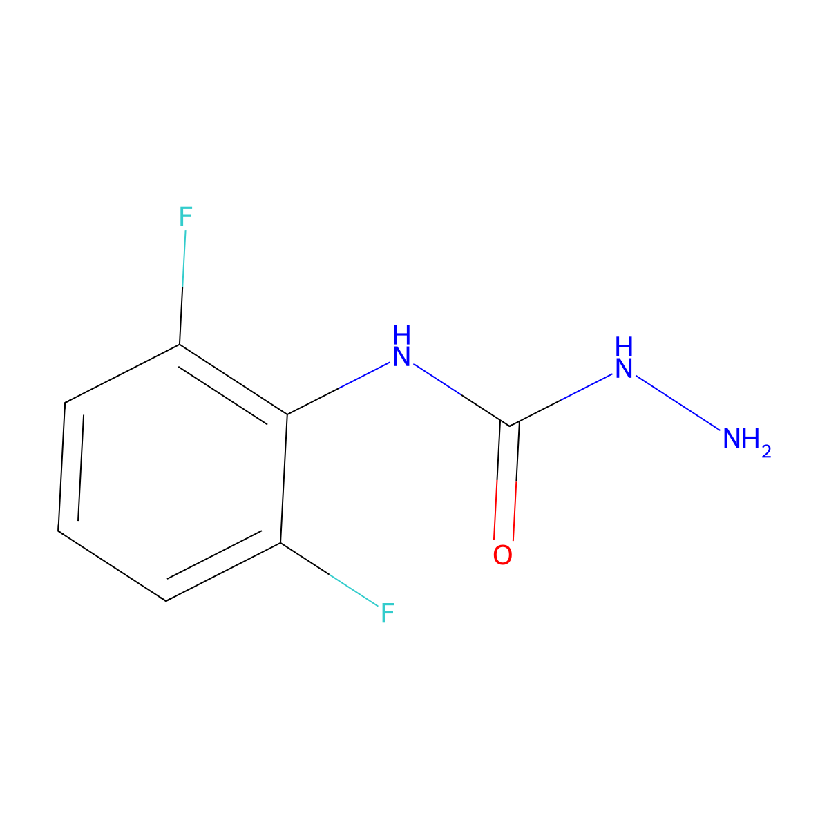 N-(2,6-Difluorophenyl)-1-hydrazinecarboxamide molecular structure, CAS 171277-87-5