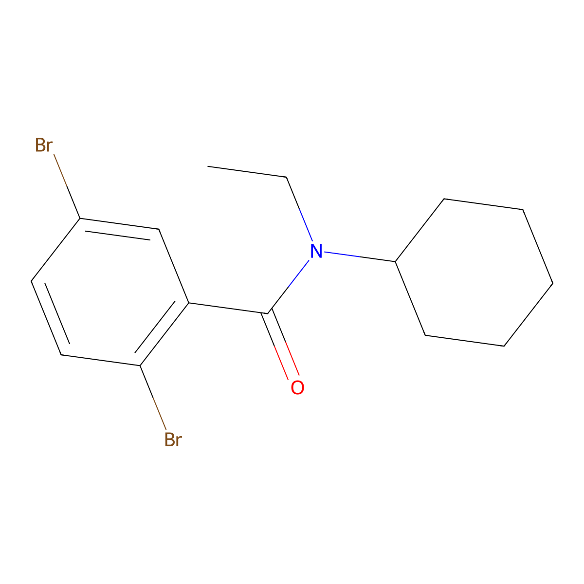 2,5-Dibromo-N-cyclohexyl-N-ethylbenzamide molecular structure, CAS 1712872-08-6