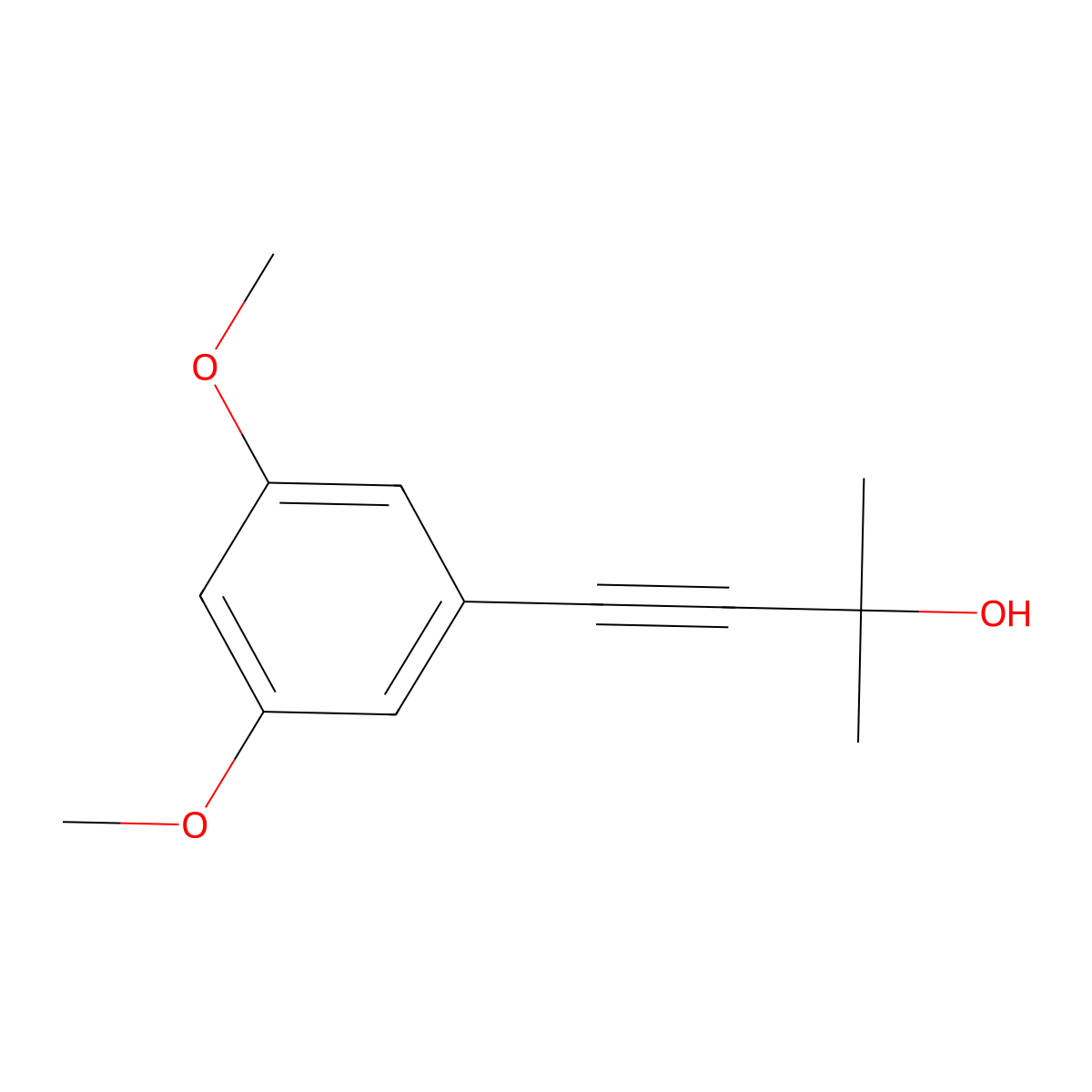 4-(3,5-Dimethoxyphenyl)-2-methyl-3-butyn-2-ol molecular structure, CAS 171290-51-0