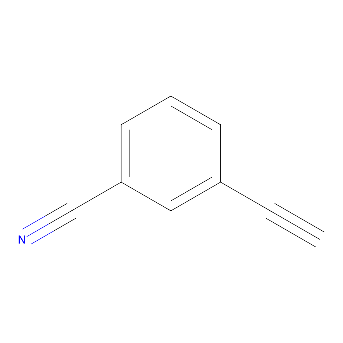 3-Ethynylbenzonitrile molecular structure, CAS 171290-53-2