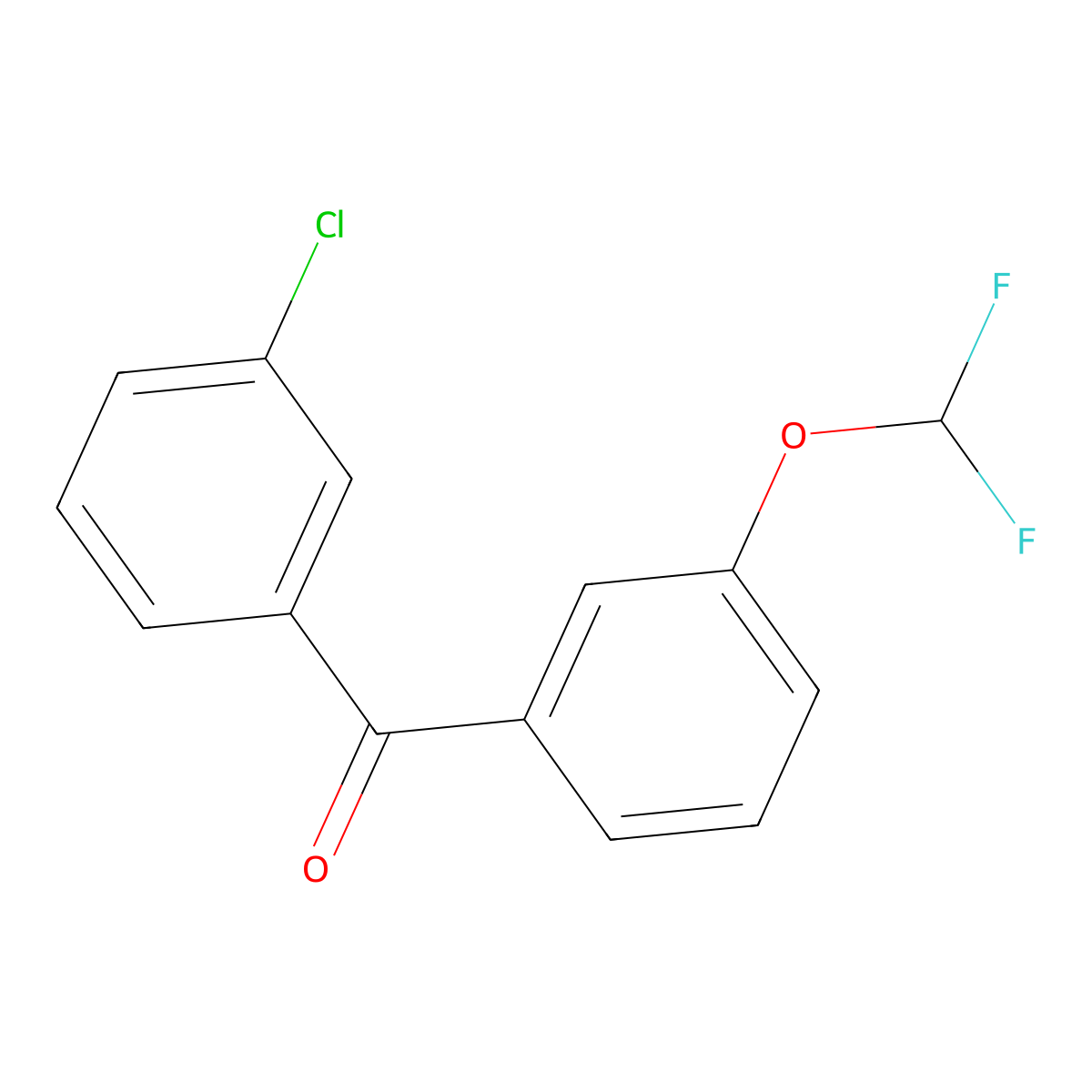 (3-Chlorophenyl)[3-(difluoromethoxy)phenyl]methanone molecular structure, CAS 1712958-76-3