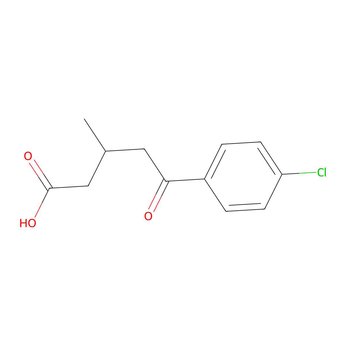 5-(4-Chlorophenyl)-3-methyl-5-oxovaleric acid molecular structure, CAS 1713-01-5