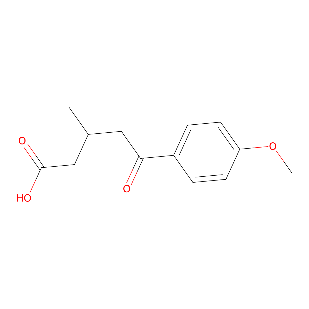 5-(4-Methoxyphenyl)-3-methyl-5-oxovaleric acid molecular structure, CAS 1713-02-6