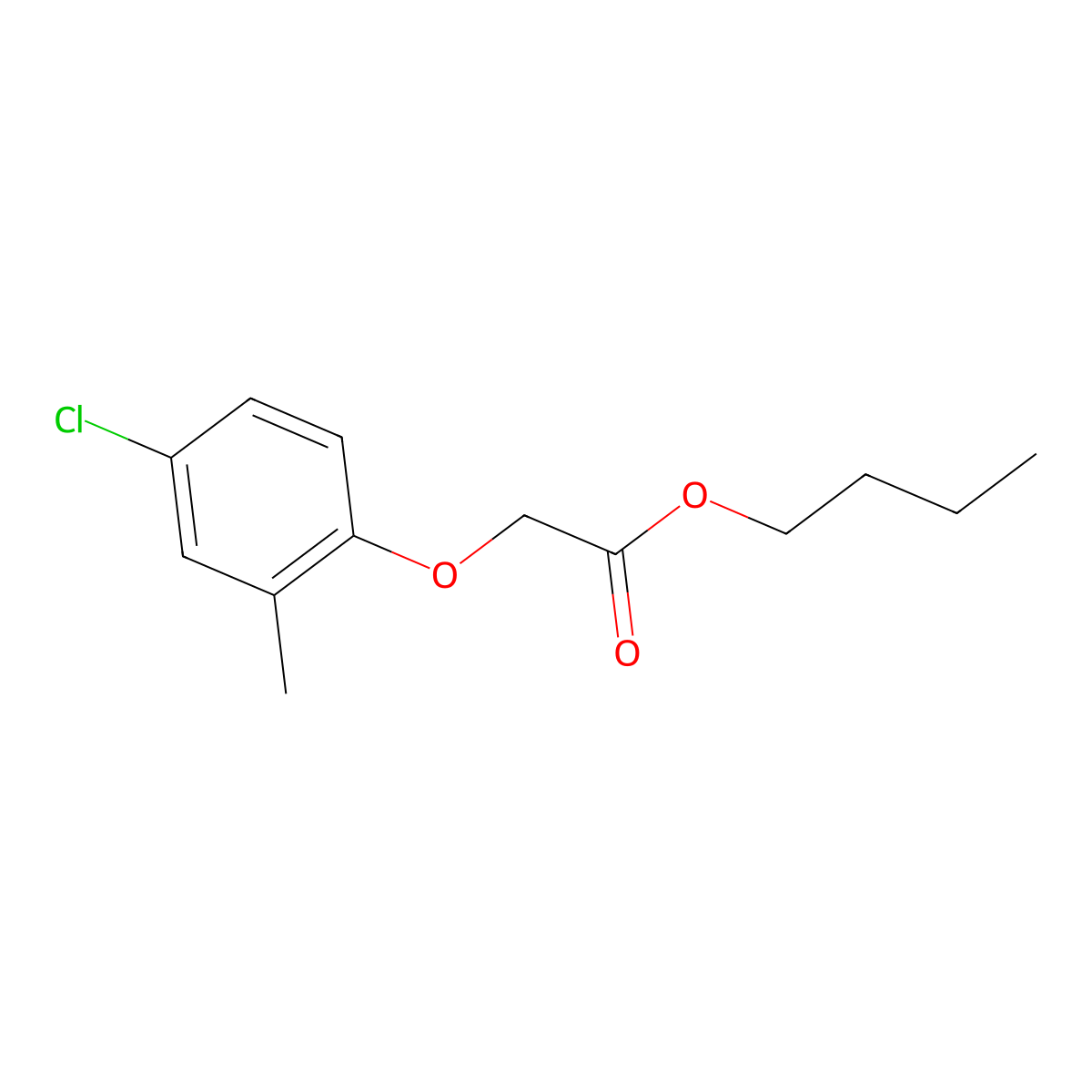 MCPA-butyl molecular structure, CAS 1713-12-8