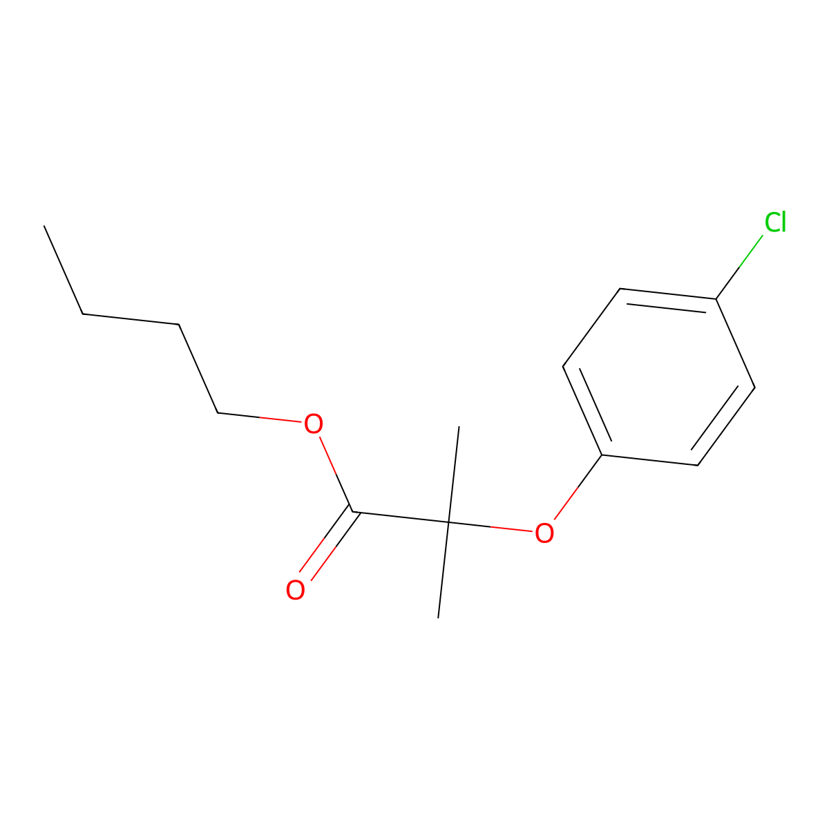 Butyl 2-(4-chloro-2-methylphenoxy)propionate molecular structure, CAS 1713-14-0