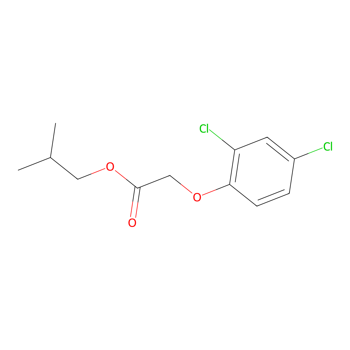 2,4-D-isobutyl molecular structure, CAS 1713-15-1