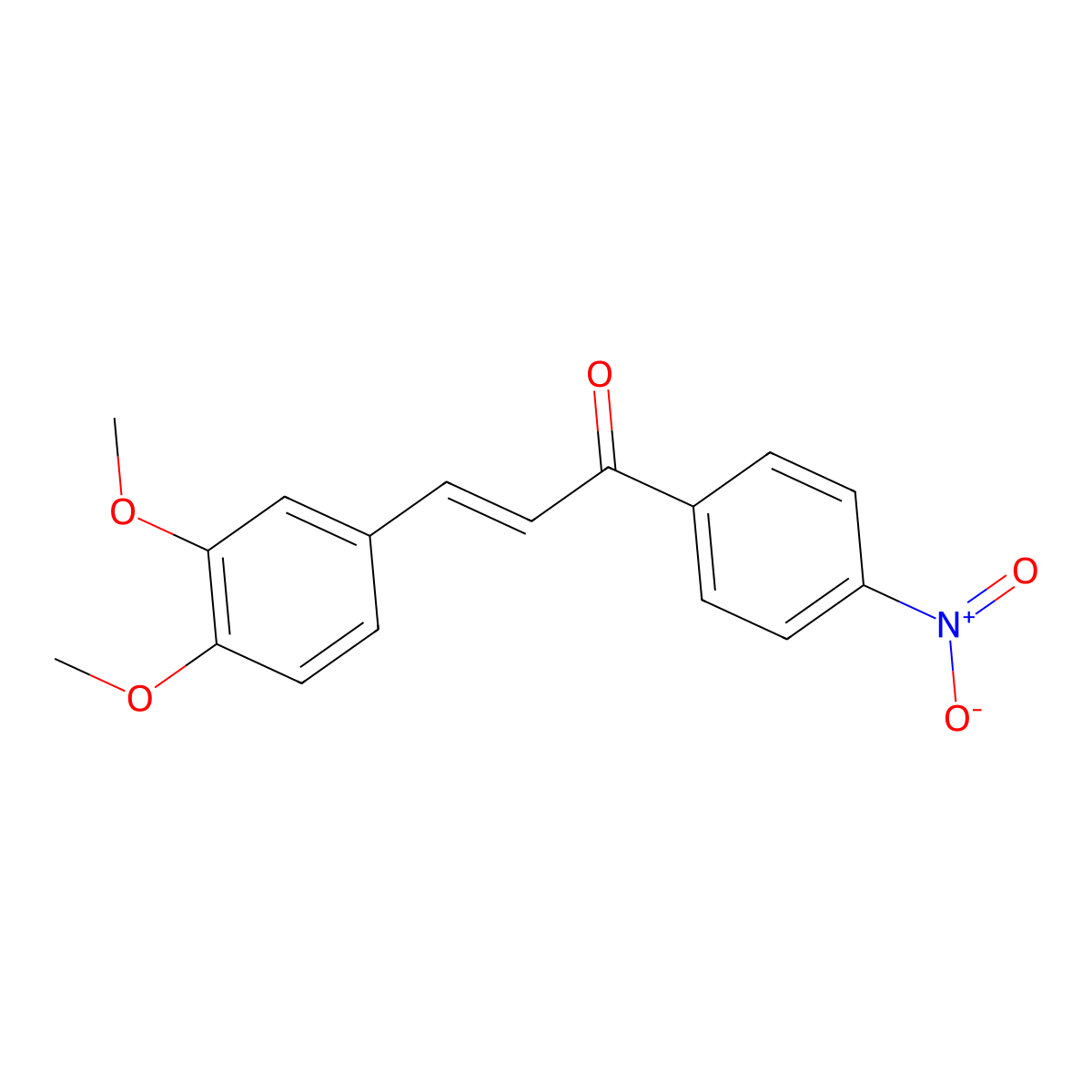 3,4-Dimethoxy-4'-nitrochalcone molecular structure, CAS 1713-20-8
