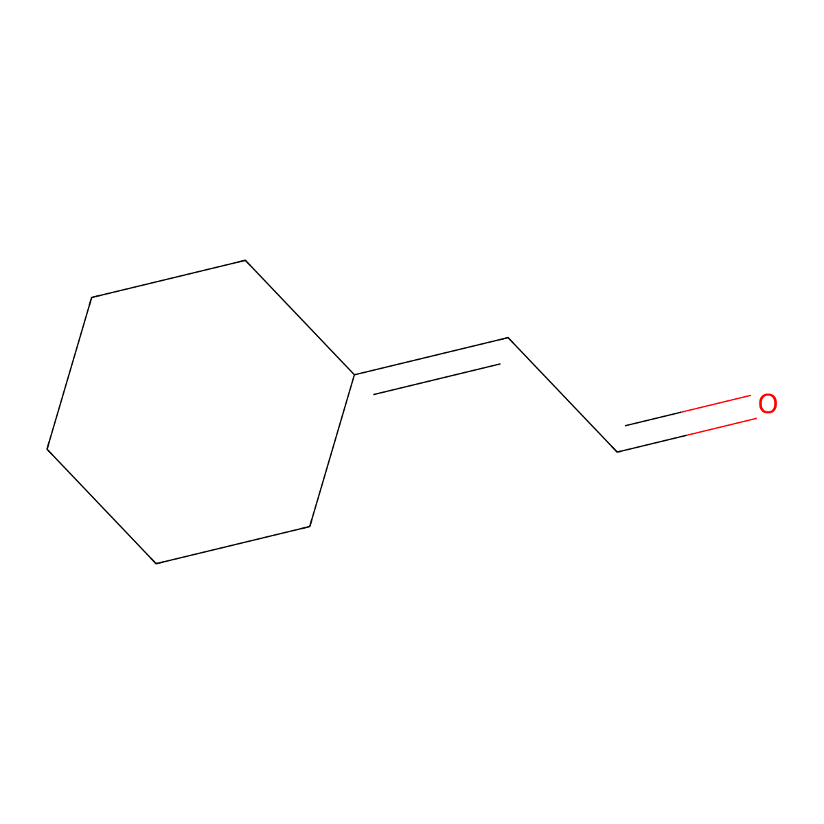 2-Cyclohexylideneacetaldehyde molecular structure, CAS 1713-63-9