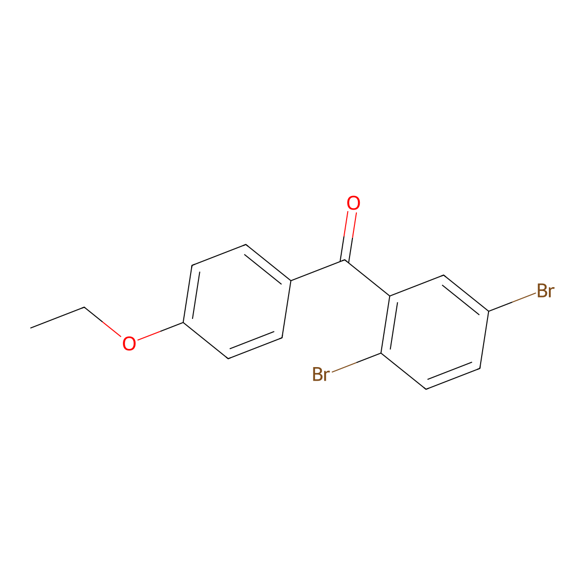 (2,5-Dibromophenyl)(4-ethoxyphenyl)methanone molecular structure, CAS 1713015-63-4