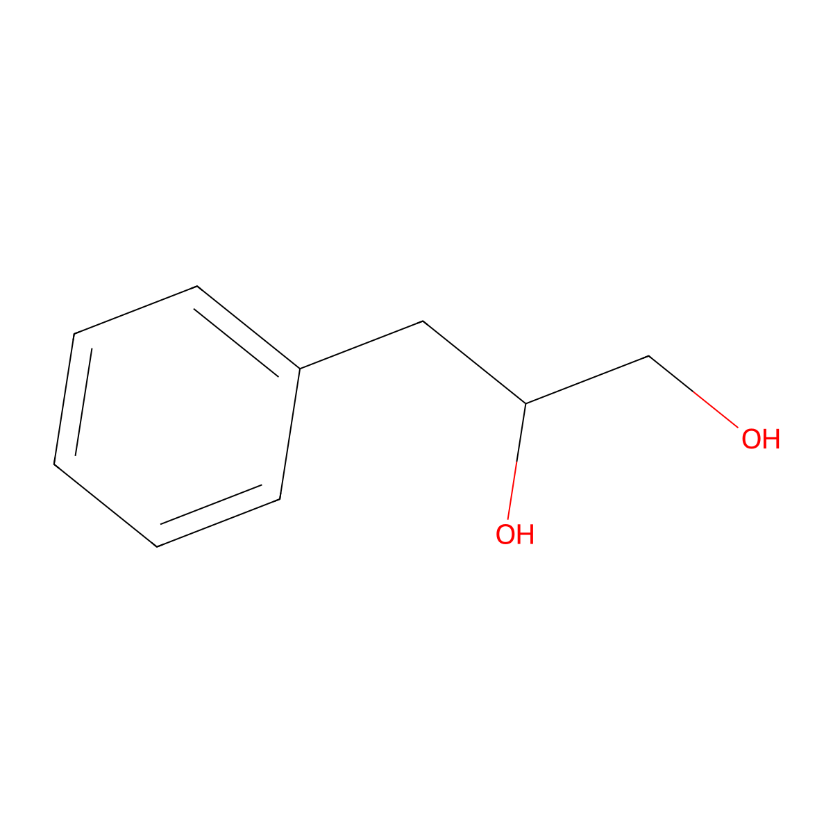 3-Phenylpropane-1,2-diol molecular structure, CAS 17131-14-5