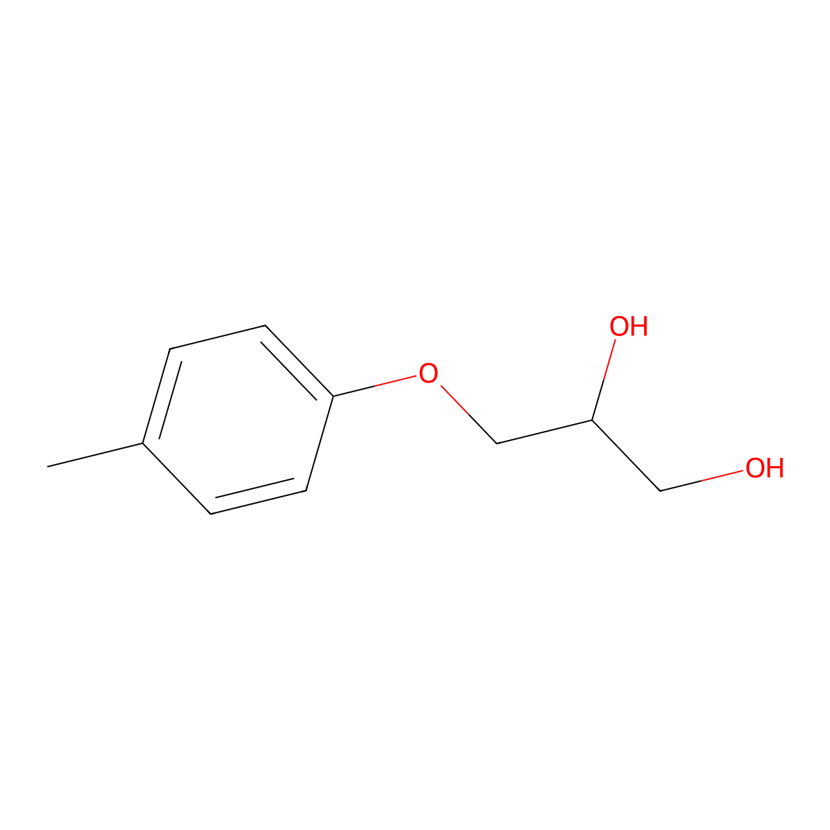 3-(4-Methylphenoxy)-1,2-propanediol molecular structure, CAS 17131-24-7