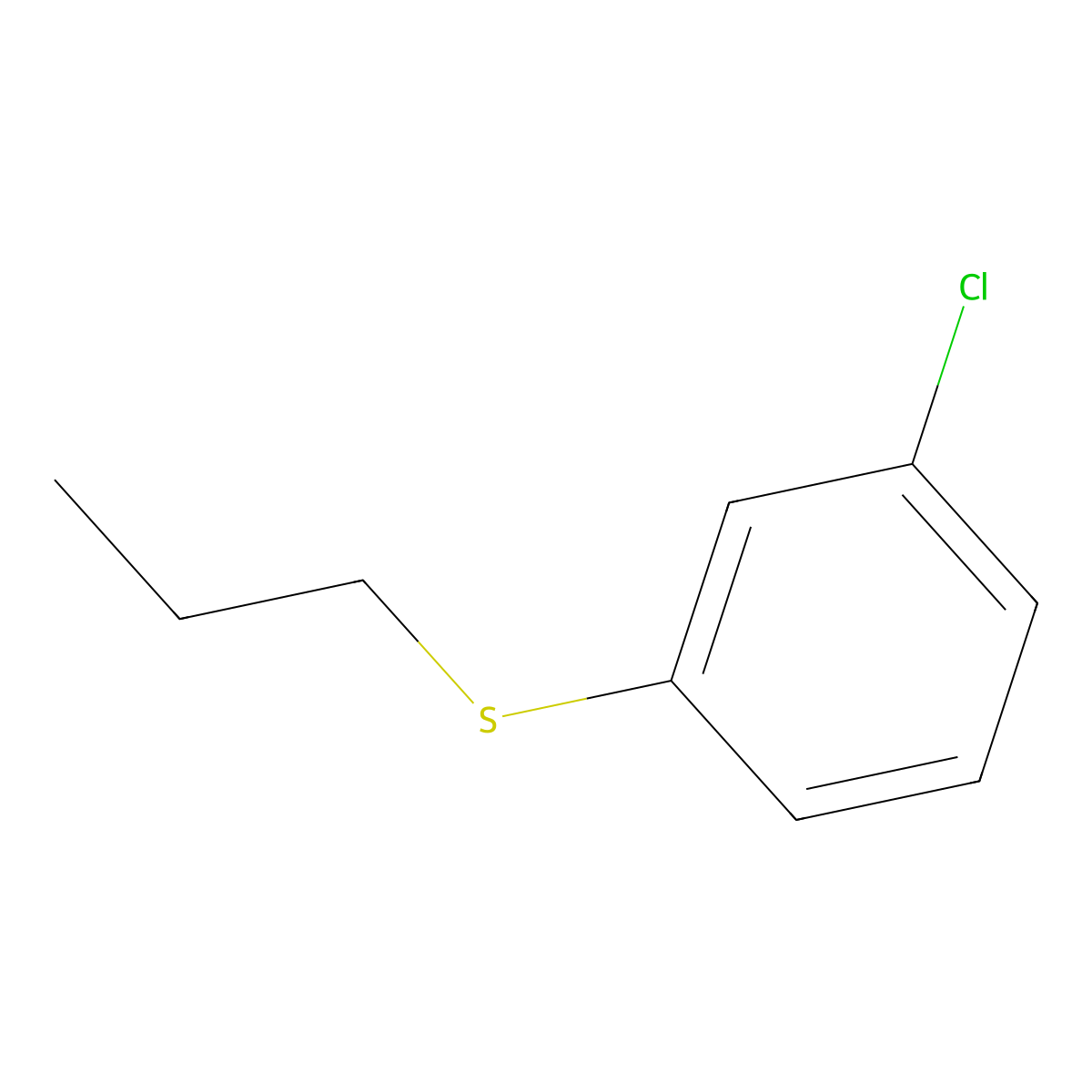 m-Chlorophenyl propyl sulfide molecular structure, CAS 1713160-58-7