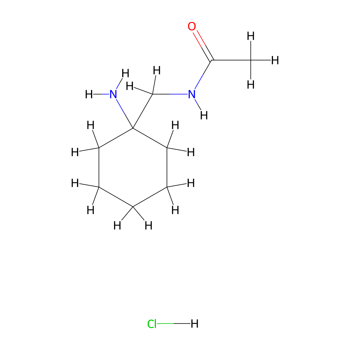 N-[(1-Aminocyclohexyl)methyl]acetamide hydrochloride molecular structure, CAS 1713160-62-3