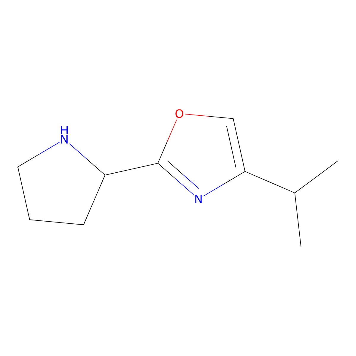 4-(Propan-2-yl)-2-(pyrrolidin-2-yl)-1,3-oxazole molecular structure, CAS 1713160-65-6