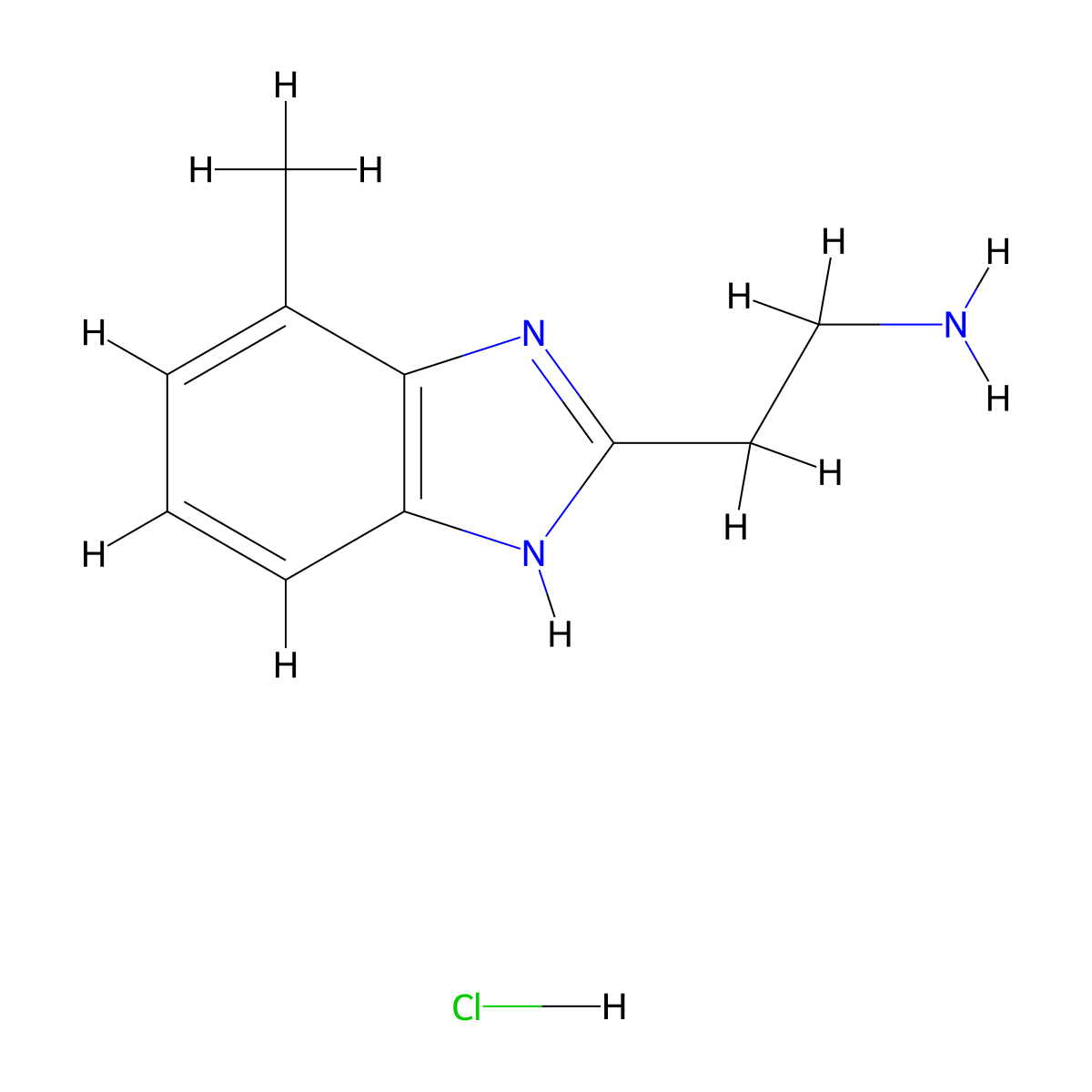 2-(7-Methyl-1H-benzo[d]imidazol-2-yl)ethanamine hydrochloride molecular structure, CAS 1713160-66-7