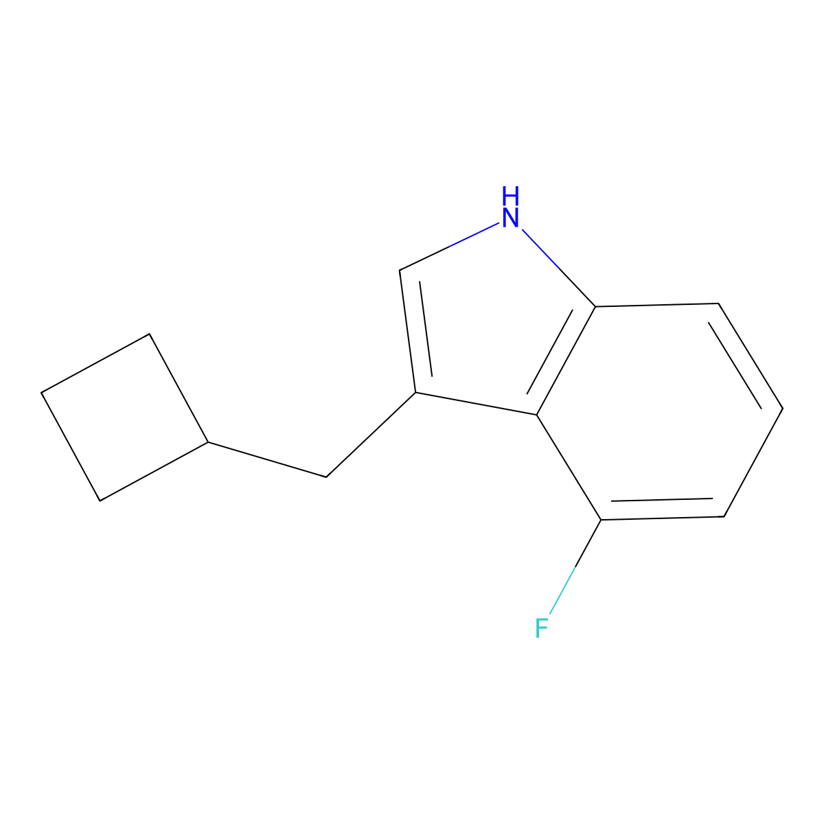 3-(Cyclobutylmethyl)-4-fluoro-1H-indole molecular structure, CAS 1713160-72-5