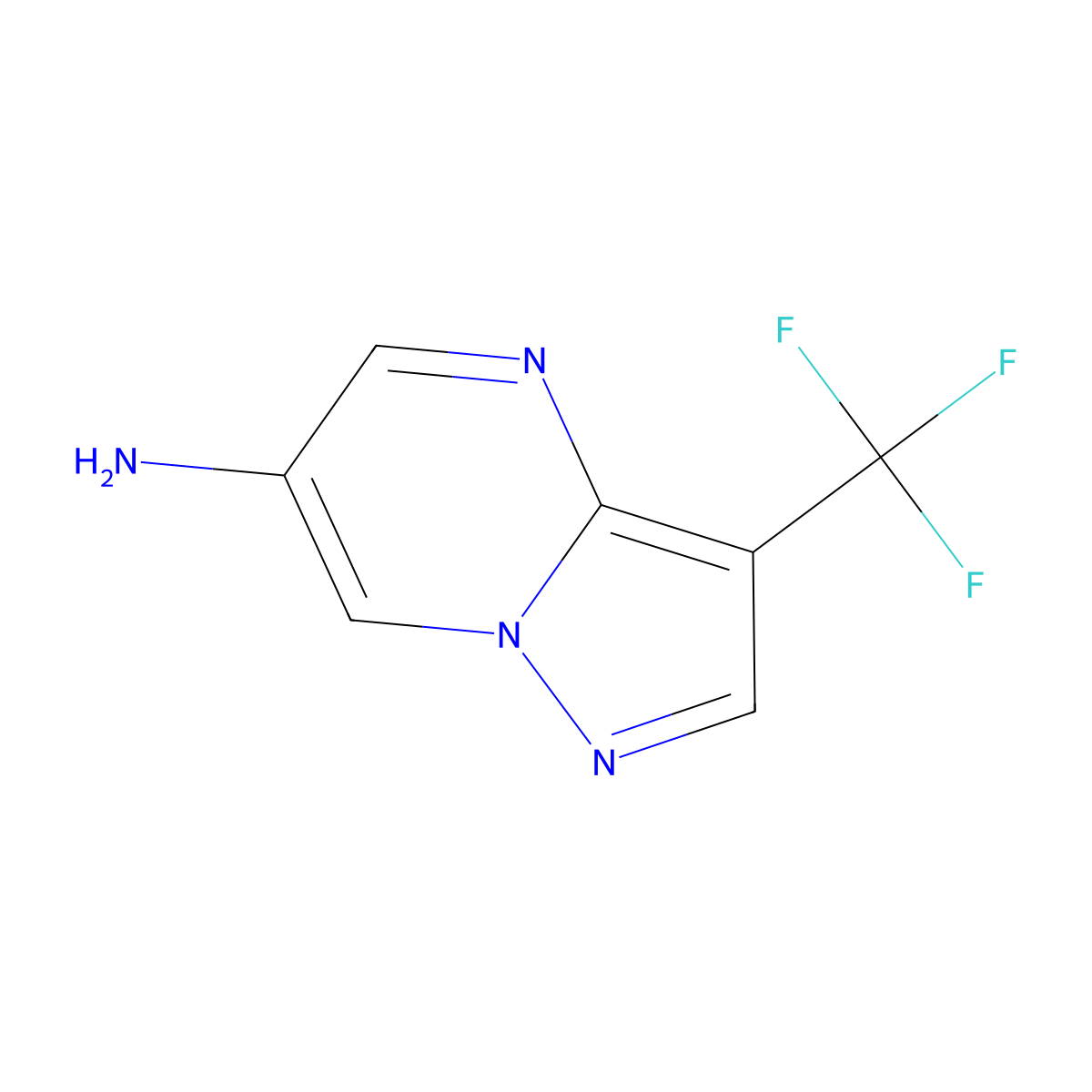 3-(Trifluoromethyl)pyrazolo[1,5-a]pyrimidin-6-amine molecular structure, CAS 1713160-74-7