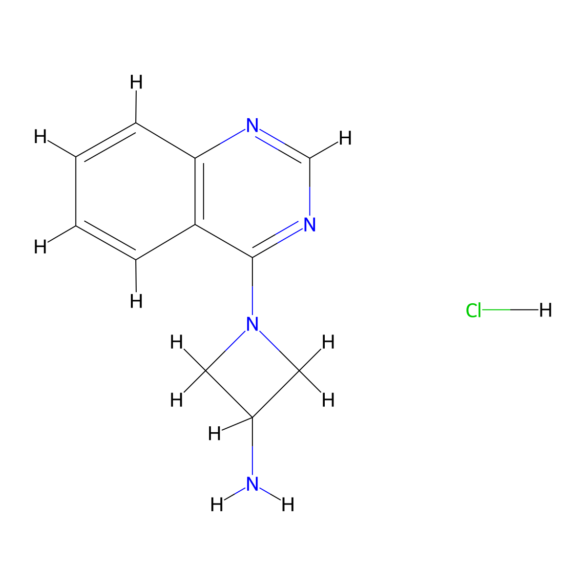 1-(Quinazolin-4-yl)azetidin-3-amine hydrochloride molecular structure, CAS 1713160-84-9
