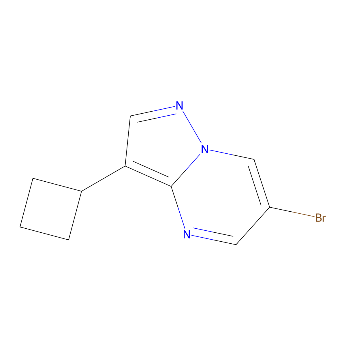 6-Bromo-3-cyclobutylpyrazolo[1,5-a]pyrimidine molecular structure, CAS 1713162-94-7