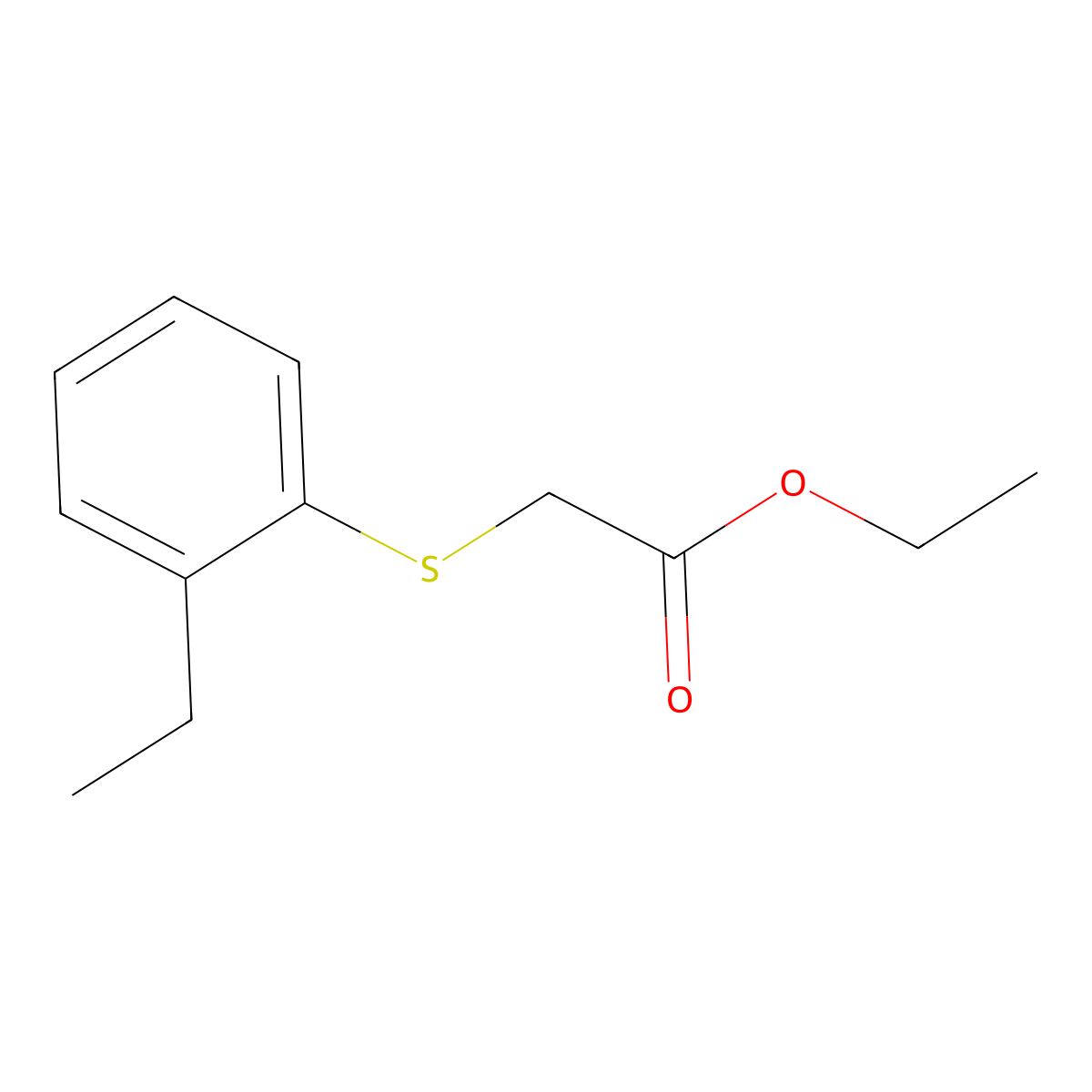 Ethyl 2-[(2-ethylphenyl)sulfanyl]acetate molecular structure, CAS 1713163-10-0
