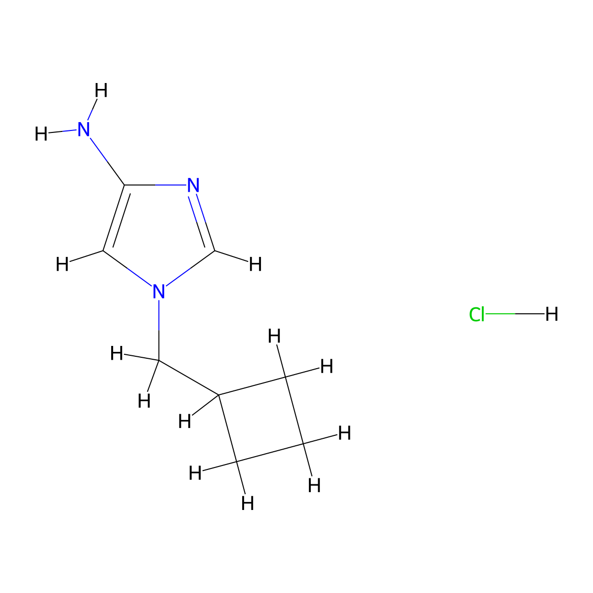 1-(Cyclobutylmethyl)-1H-imidazol-4-amine hydrochloride molecular structure, CAS 1713163-20-2