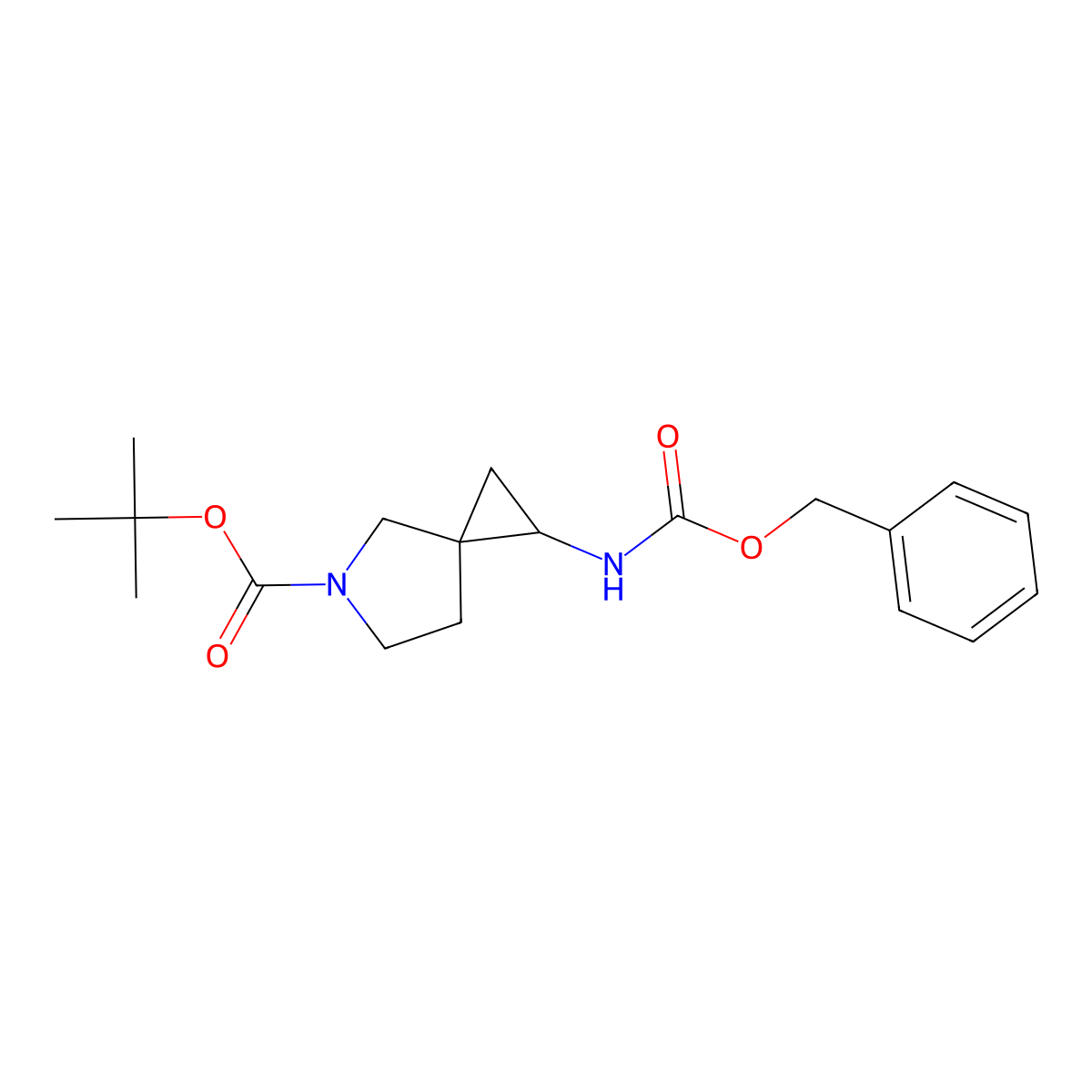 tert-Butyl 1-(((benzyloxy)carbonyl)amino)-5-azaspiro[2.4]heptane-5-carboxylate molecular structure, CAS 1713163-29-1
