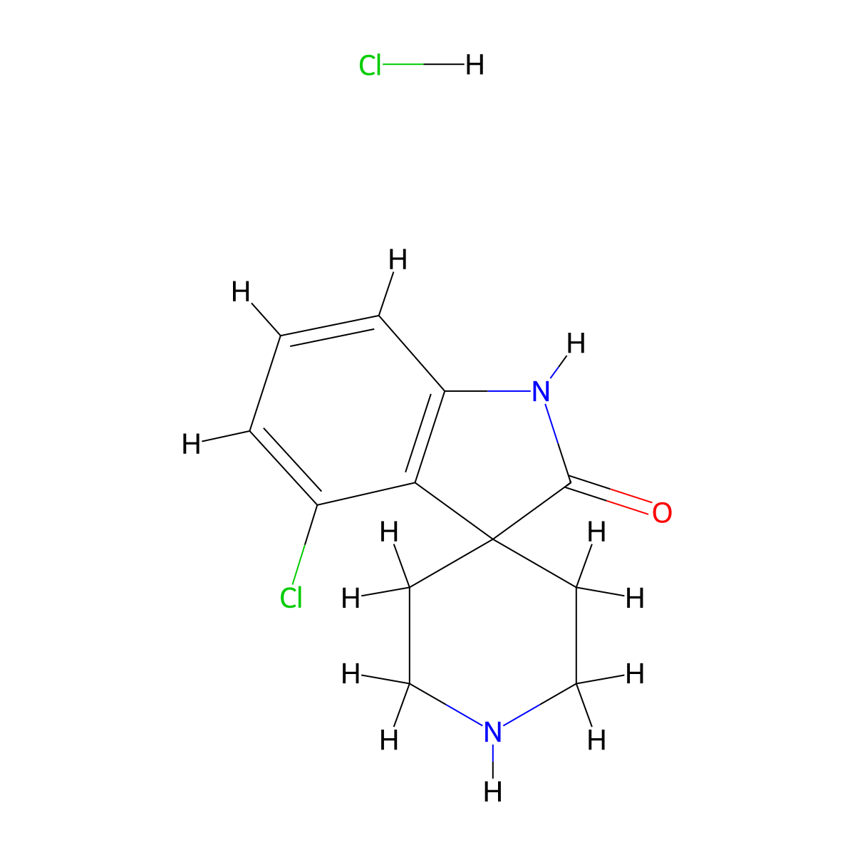 4-Chlorospiro[indoline-3,4'-piperidin]-2-one hydrochloride molecular structure, CAS 1713163-31-5