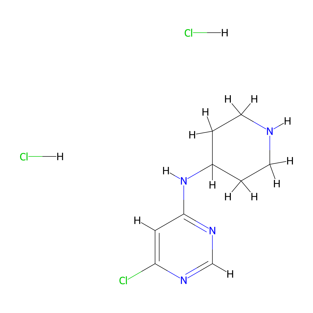 6-Chloro-N-(piperidin-4-yl)pyrimidin-4-amine dihydrochloride molecular structure, CAS 1713163-36-0