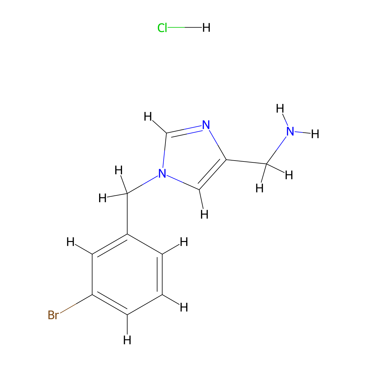 [1-(3-Bromobenzyl)-1H-imidazol-4-yl]methanamine hydrochloride molecular structure, CAS 1713163-40-6