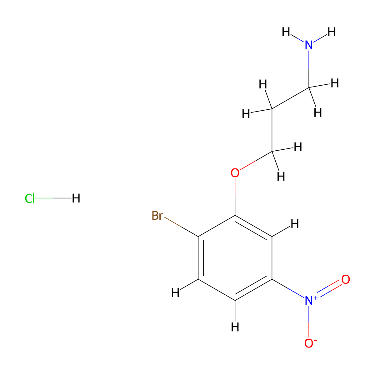 2-(3-Aminopropoxy)-1-bromo-4-nitrobenzene hydrochloride molecular structure, CAS 1713163-44-0
