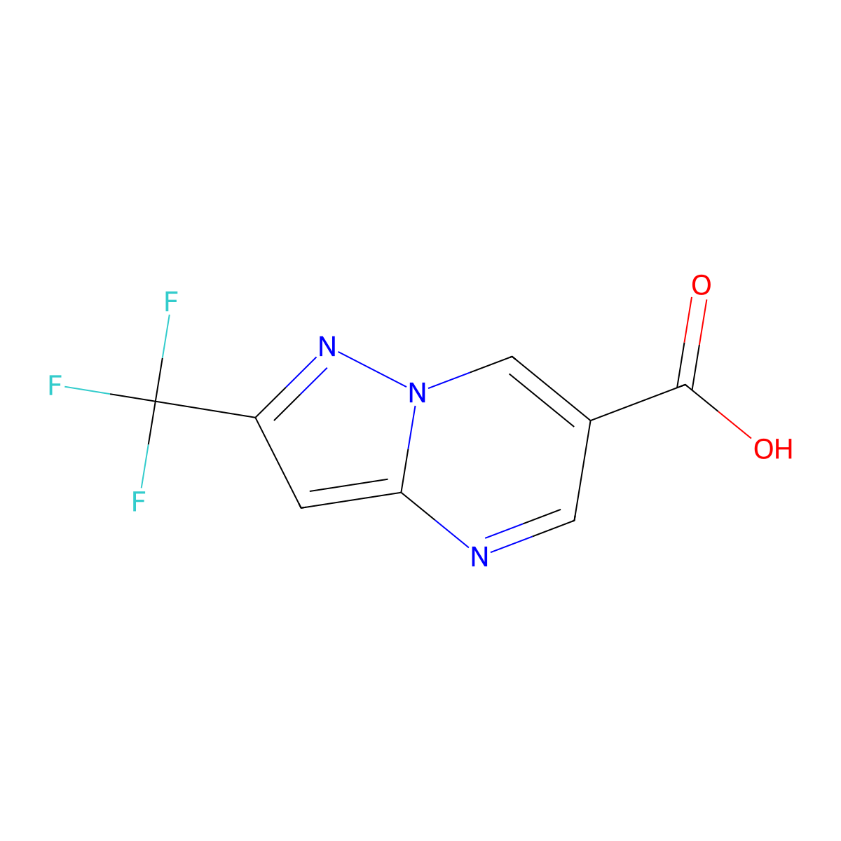 2-(Trifluoromethyl)pyrazolo[1,5-a]pyrimidine-6-carboxylic acid molecular structure, CAS 1713163-48-4